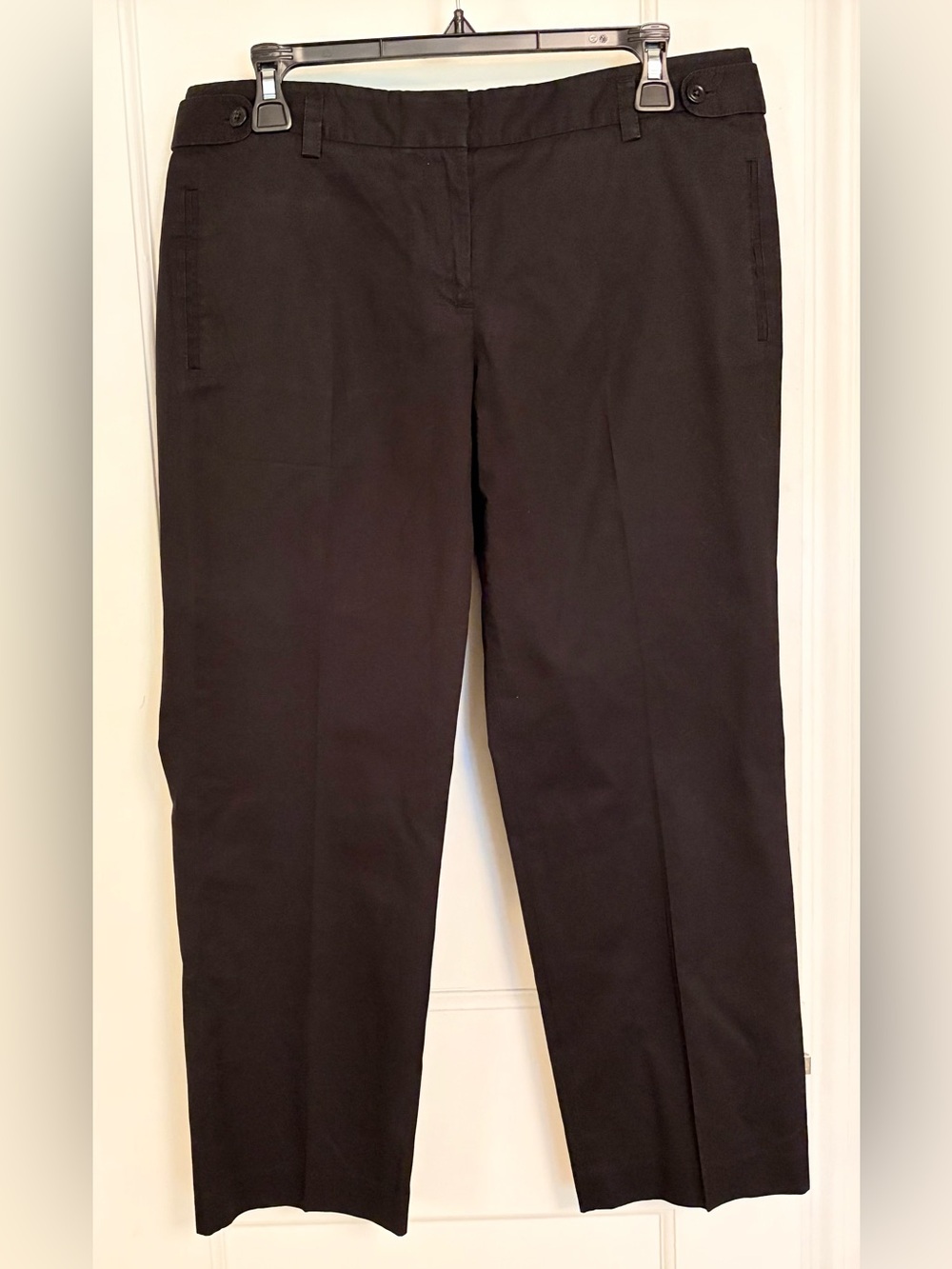 Vintage Y2K J. Crew Black Cropped City Fit Pants Sz 8
